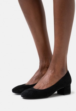 Anna Field Läder Bekvämlighet Klassiska Heels Klackar Dam Svarta | FAS-240716