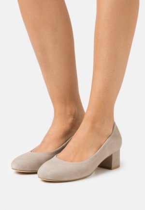 Anna Field Läder Bekvämlighet Klassiska Heels Klackar Dam Grå | DFN-172840