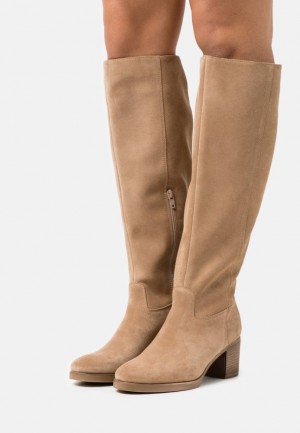 Anna Field Läder Boots Stövlar Dam Grå Bruna | MSA-458721