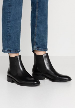 Anna Field Läder Chelseas Klassiska Ankle Boots Stövletter Dam Svarta | CNG-403285