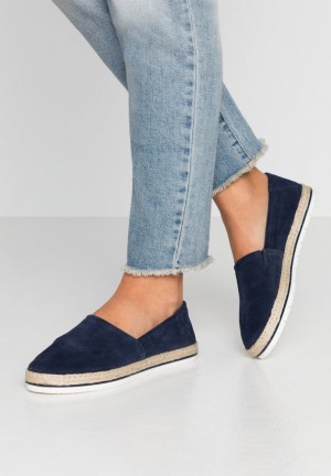 Anna Field Läder Espadrilles Låga Skor Dam Mörkblå | USE-542781
