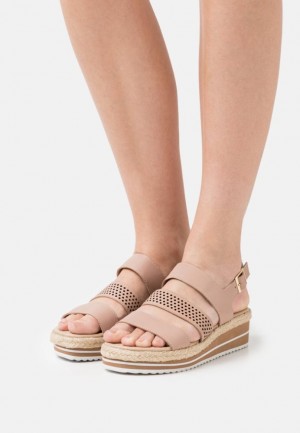 Anna Field Läder Espadrilles Sandaler Dam Beige | FBJ-927405