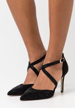 Anna Field Läder High Heels Klackar Dam Svarta | KVL-769435