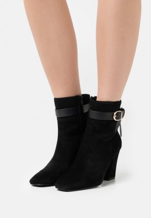 Anna Field Läder High Klackar Ankle Boots Stövletter Dam Svarta | UJH-309526