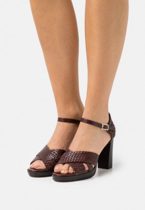 Anna Field Läder High Klackar Sandals Sandaler Dam Bruna | BMA-298056