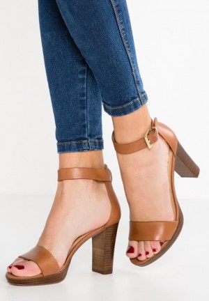 Anna Field Läder High Klackar Sandals Sandaler Dam Bruna | WHO-934205