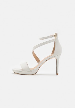 Anna Field Läder High Klackar Sandals Sandaler Dam Vita | QYC-860237
