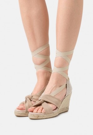 Anna Field Läder Kilklack Sandals Sandaler Dam Ljusrosa | HKQ-137905