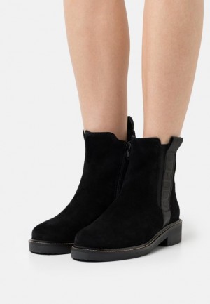 Anna Field Läder Klassiska Ankle Boots Stövletter Dam Svarta | MEC-816059