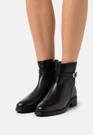 Anna Field Läder Klassiska Ankle Boots Stövletter Dam Svarta | MAD-608172