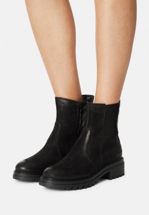 Anna Field Läder Klassiska Ankle Boots Stövletter Dam Svarta | LWD-608251