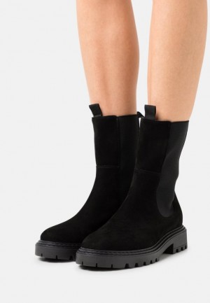 Anna Field Läder Klassiska Ankle Boots Stövletter Dam Svarta | LGT-359470