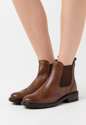 Anna Field Läder Klassiska Ankle Boots Stövletter Dam Bruna | KUB-869075