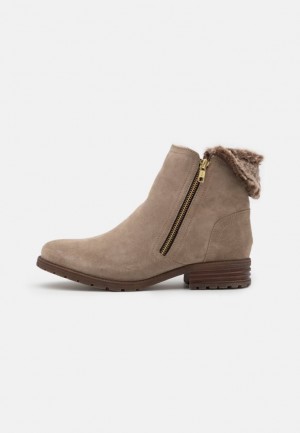 Anna Field Läder Klassiska Ankle Boots Stövletter Dam Beige | JZG-954216