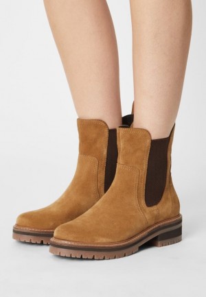 Anna Field Läder Klassiska Ankle Boots Stövletter Dam Senapsgult Gula | YJT-543268