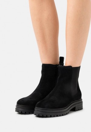 Anna Field Läder Klassiska Ankle Boots Stövletter Dam Svarta | FTS-780124