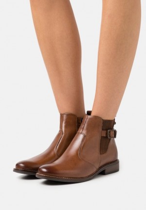 Anna Field Läder Klassiska Ankle Boots Stövletter Dam Bruna | BLJ-328156