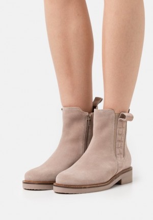 Anna Field Läder Klassiska Ankle Boots Stövletter Dam Beige | BFD-016573