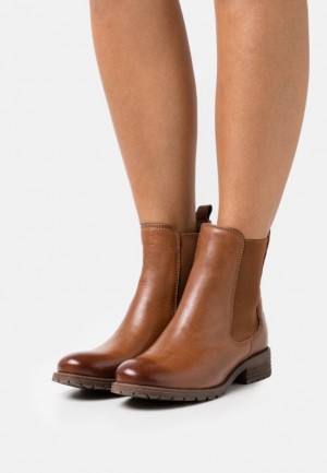 Anna Field Läder Klassiska Ankle Boots Stövletter Dam Bruna | ZYR-034659