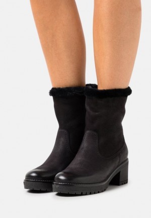 Anna Field Läder Klassiska Ankle Boots Stövletter Dam Svarta | RLS-031486