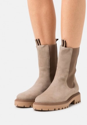 Anna Field Läder Klassiska Ankle Boots Stövletter Dam Beige | QES-860745