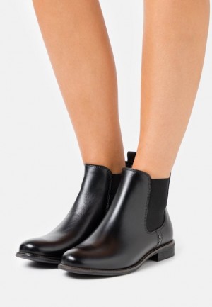 Anna Field Läder Klassiska Ankle Boots Stövletter Dam Svarta | ZAN-376495
