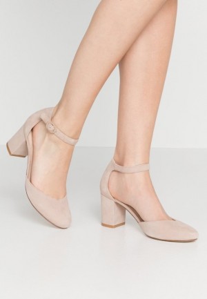 Anna Field Läder Klassiska Heels Klackar Dam Beige | MZG-713548