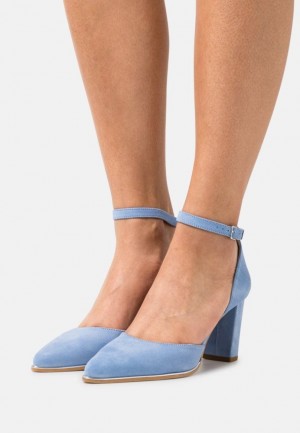 Anna Field Läder Klassiska Heels Klackar Dam Ljusblå | WNH-960453