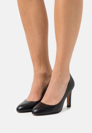 Anna Field Läder Klassiska Heels Klackar Dam Svarta | VUC-653081