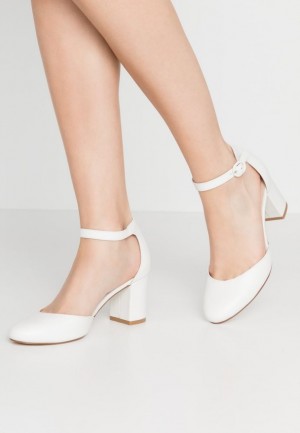 Anna Field Läder Klassiska Heels Klackar Dam Vita | VGR-475926