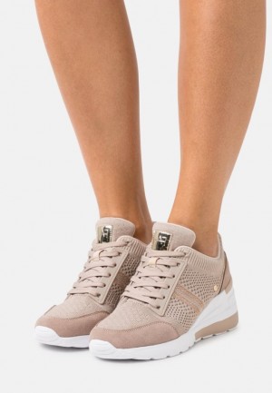 Anna Field Läder Mix Trainers Sneakers Dam Beige | DLQ-361257