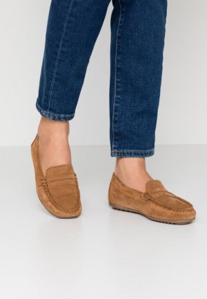 Anna Field Läder Moccasins Låga Skor Dam Bruna | BAM-138240