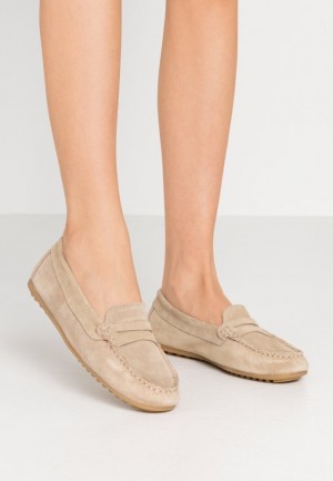 Anna Field Läder Moccasins Låga Skor Dam Beige | PEJ-248567