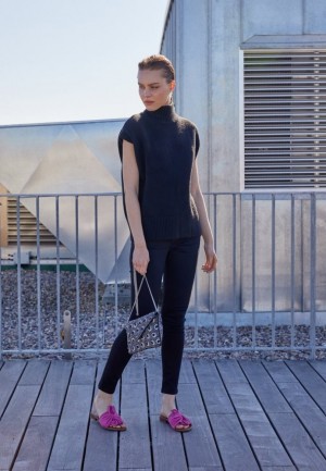 Anna Field Läder Mules Tofflor Dam Rosa | CDM-871934