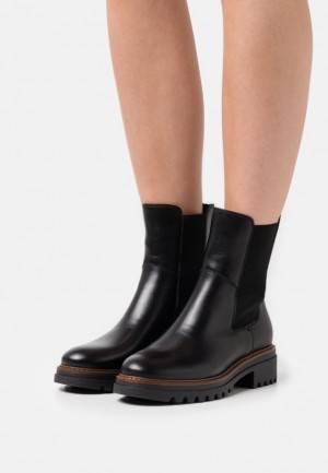Anna Field Läder Platform Ankle Boots Stövletter Dam Svarta | ZMS-197620