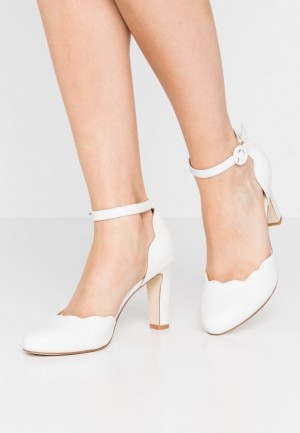 Anna Field Läder Pumps High Heels Klackar Dam Vita | QWB-237608