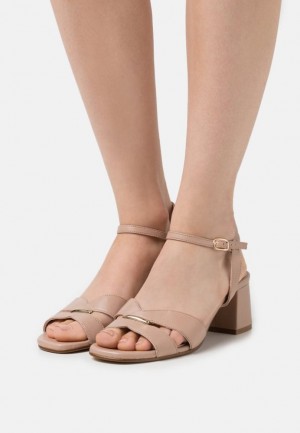 Anna Field Läder Sandals Sandaler Dam Beige | IZT-573681