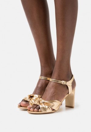 Anna Field Läder Sandals Sandaler Dam Guld | DCT-305297