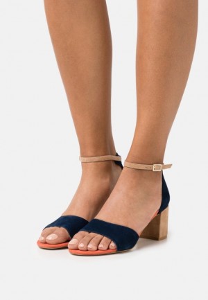 Anna Field Läder Sandals Sandaler Dam Mörkblå | OCI-983615
