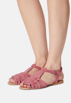 Anna Field Läder Sandals Sandaler Dam Röda | NBU-945126