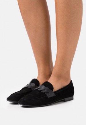 Anna Field Läder Slip Ons Låga Skor Dam Svarta | OIU-098576