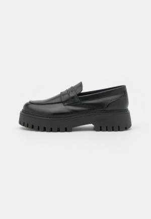 Anna Field Läder Slip Ons Låga Skor Dam Svarta | AYX-802574