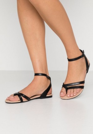 Anna Field Läder T Bar Sandals Sandaler Dam Svarta | EPY-472581