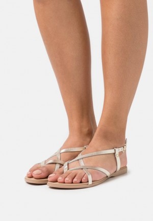 Anna Field Läder T Bar Sandals Sandaler Dam Guld | PCT-710925