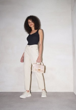Anna Field Läder Trainers Sneakers Dam Beige | CQL-426153