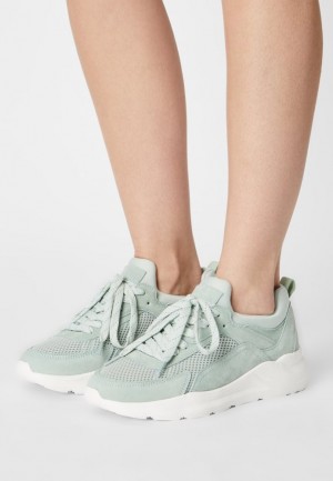 Anna Field Läder Trainers Sneakers Dam Mintgröna | KET-650729
