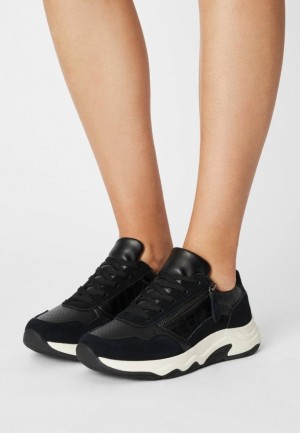 Anna Field Läder Trainers Sneakers Dam Svarta | PSN-415703