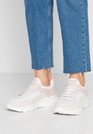Anna Field Läder Trainers Sneakers Dam Vita | VCF-024731