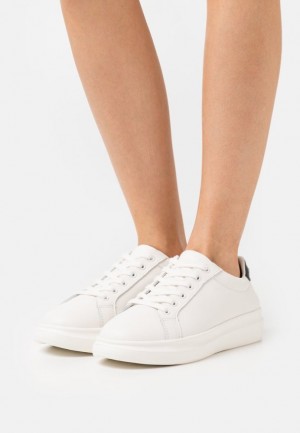 Anna Field Läder Trainers Sneakers Dam Vita | QSJ-803917