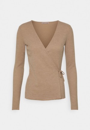 Anna Field Long Sleeved Top Pullover Dam Beige | CVN-078326